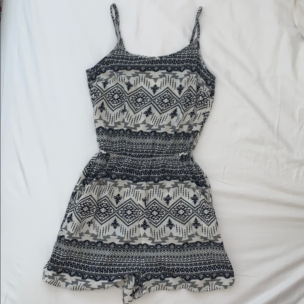 White and Black Romper